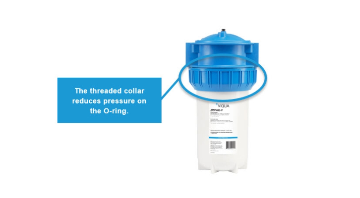 VIQUA Arros IHS series 3-piece filter housing